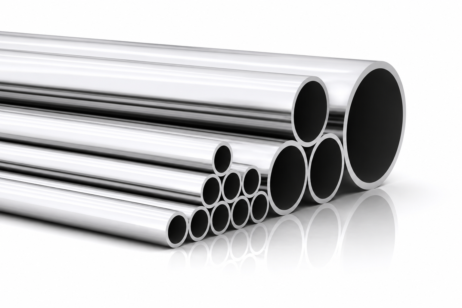 Bead crush stainless steel pipes